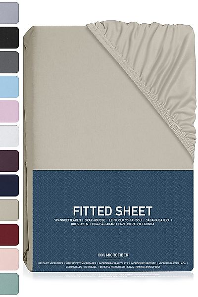 BRB HOME Spannbettlaken Spannbettlaken Mikrofaser Bettlaken, Gebürstete Pol günstig online kaufen
