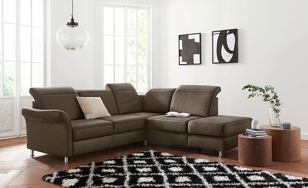 sit&more Ecksofa "Darwin L-Form", inklusive Federkern, wahlweise mit Kopfte günstig online kaufen