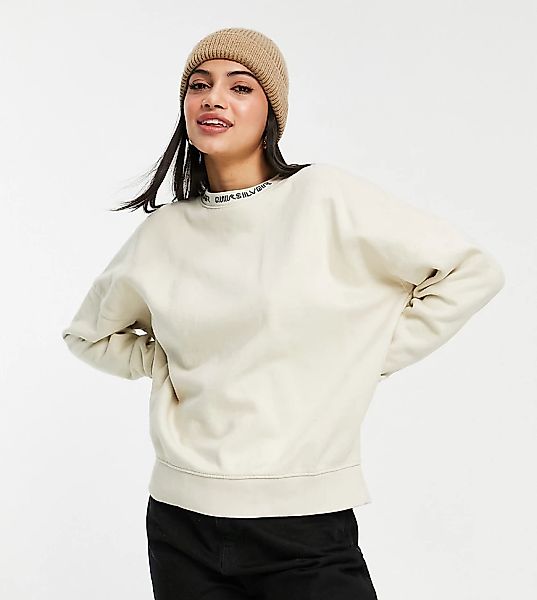 Quiksilver – Oversize-Sweatshirt in Beige, exklusiv bei ASOS-Neutral günstig online kaufen