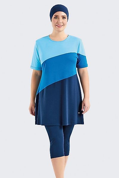 C&CITY Badeanzug Übergröße Kurzarm Leggings Halbbedeckter Bescheidener Bade günstig online kaufen