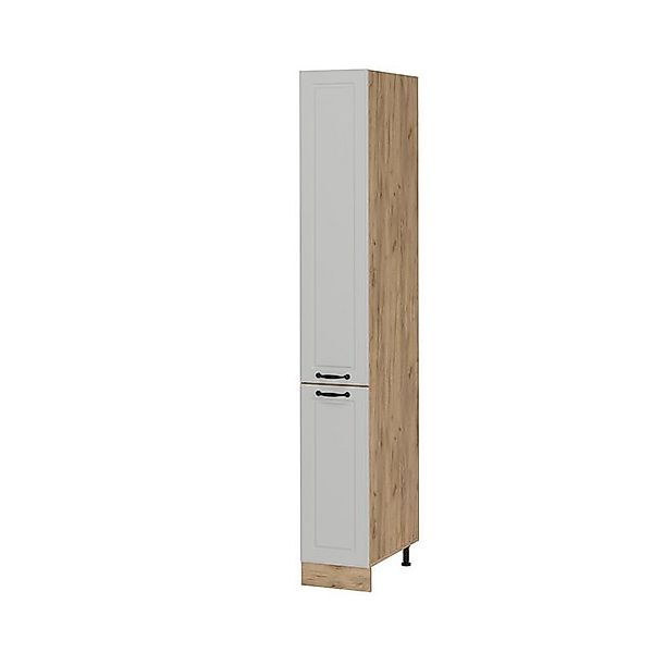 Vicco Hochschrank R-Line, Weiß Landhaus/Goldkraft Eiche, 30 cm günstig online kaufen