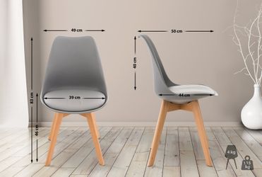 CLP Küchenstuhl Linares (4er Set), Buchenholz-Gestell, günstig online kaufen