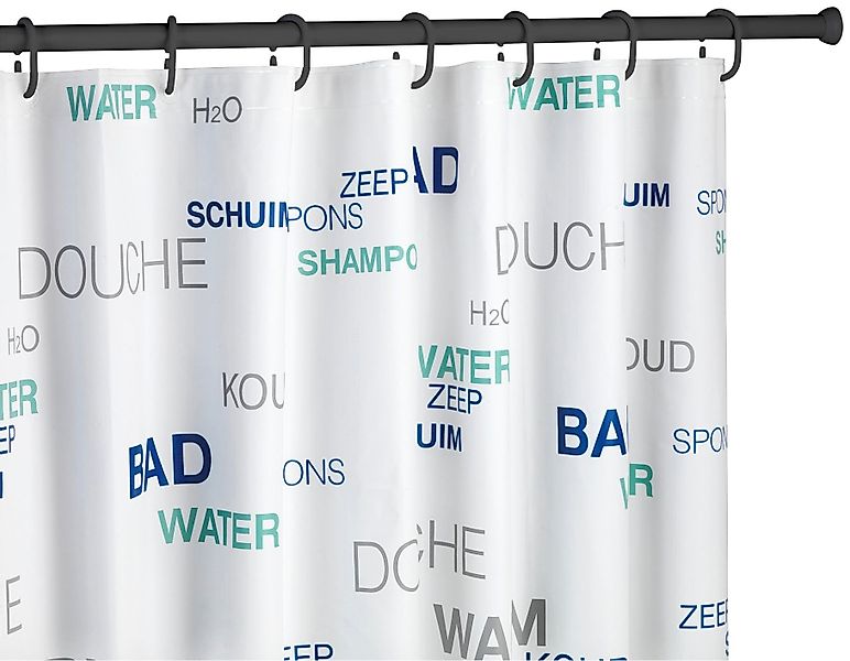 WENKO Duschvorhangstange Schwarz, ausziehbar, ohne Bohren, günstig online kaufen