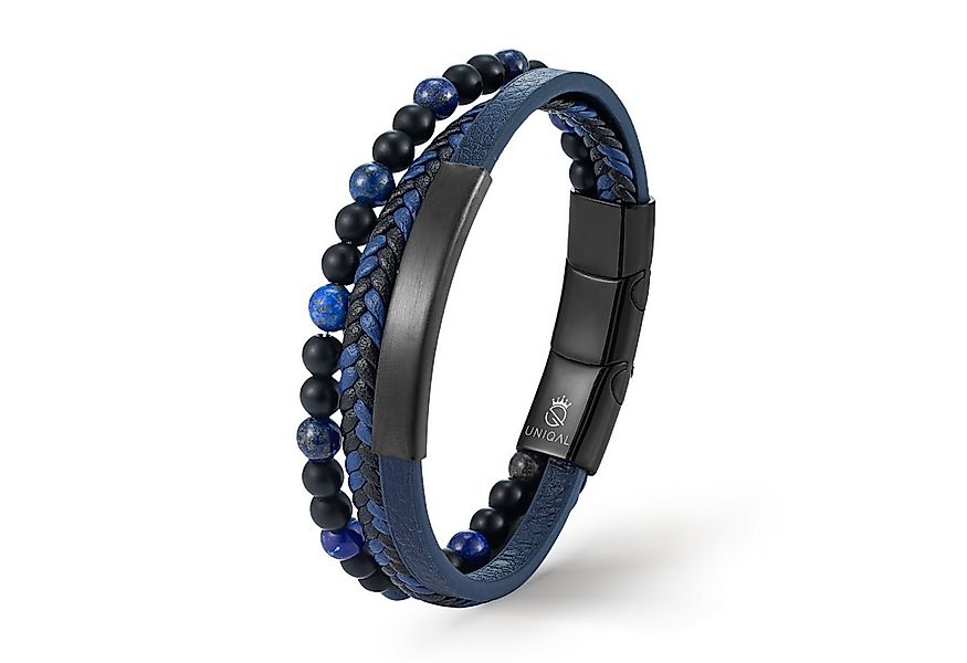 UNIQAL.de Lederarmband Lederarmband Herren "FANCY" Perlenarmband Naturstein günstig online kaufen