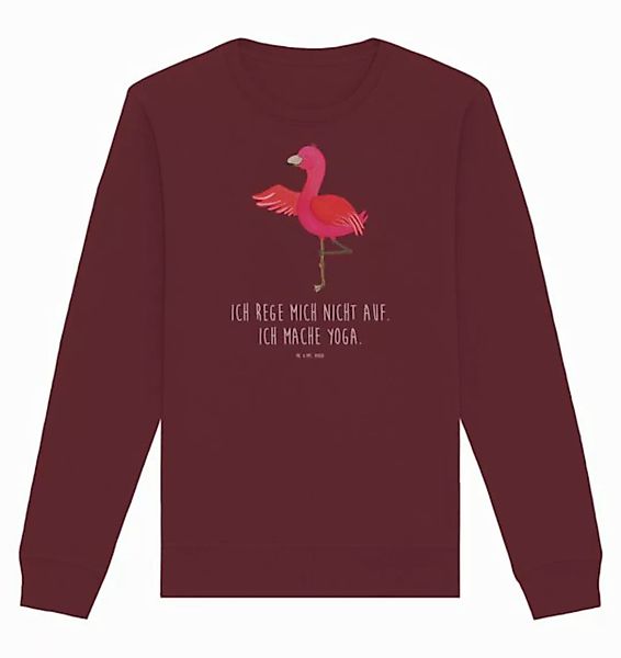 Mr. & Mrs. Panda Longpullover Flamingo Yoga Größe S - Burgundy - Geschenk, günstig online kaufen