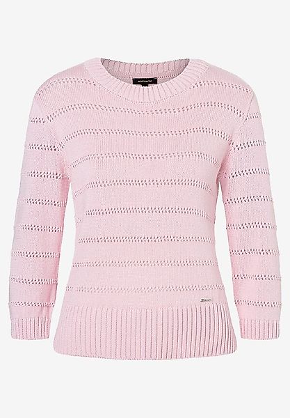 MORE&MORE Rundhalspullover Ajourpullover günstig online kaufen