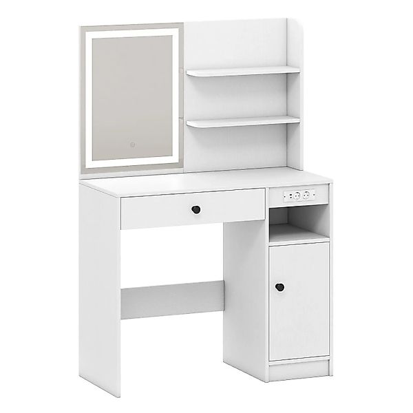 Costway Schminktisch mit 3 Modi Beleuchtung 90 x 40 x 135,5 cm günstig online kaufen
