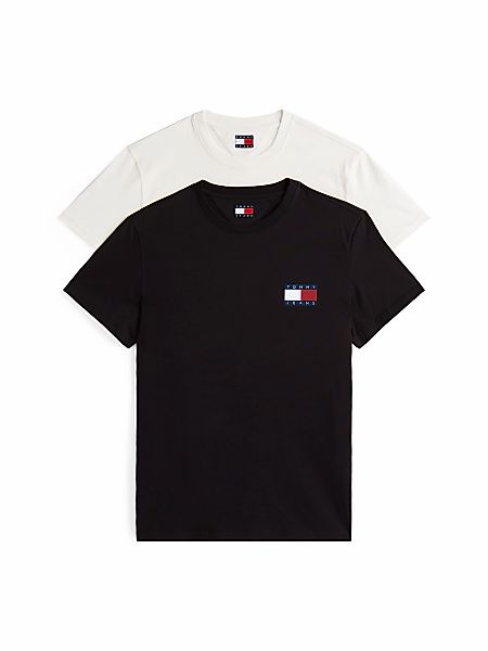 Tommy Jeans T-Shirt "TJM SLIM 2PACK ESS FLAG TEE" 2 Stk. günstig online kaufen