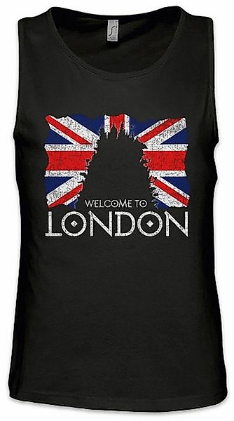 Urban Backwoods Tanktop Welcome To London Ärmelloses T-Shirt City Stadt Mor günstig online kaufen