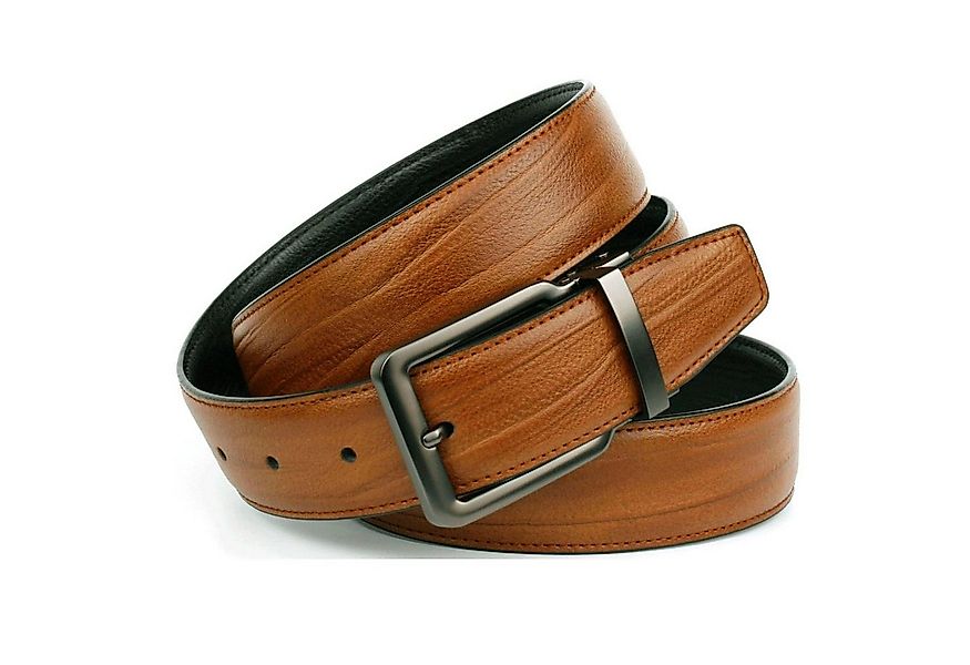Anthoni Crown Ledergürtel Klassischer Wendegürtel in cognac/schwarz günstig online kaufen