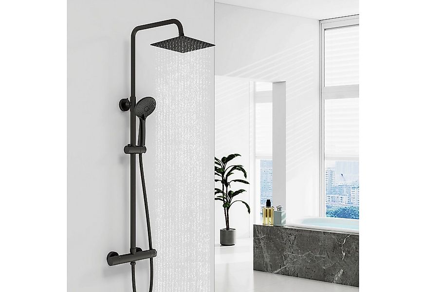 Aica Sanitär Duschsystem Thermostat Duscharmatur Regendusche Duschset mit H günstig online kaufen