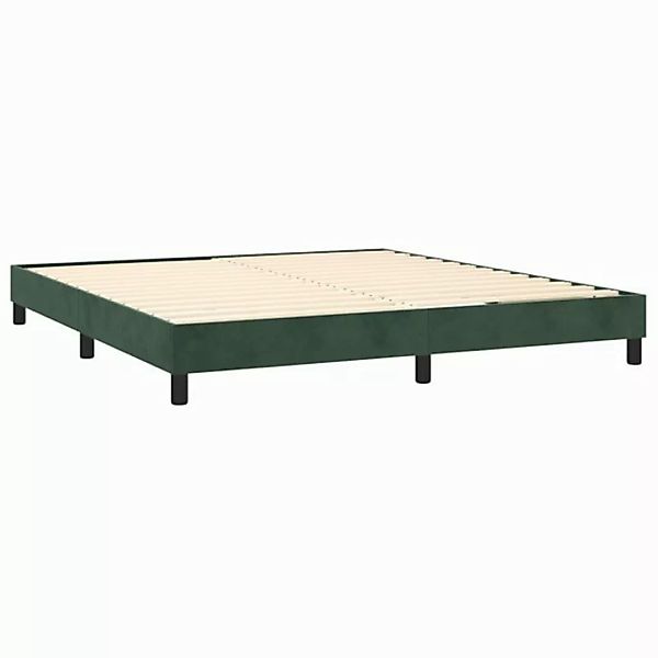 furnicato Bett Bettgestell ohne Matratze Dunkelgrün 180x200 cm Samt (1-tlg) günstig online kaufen