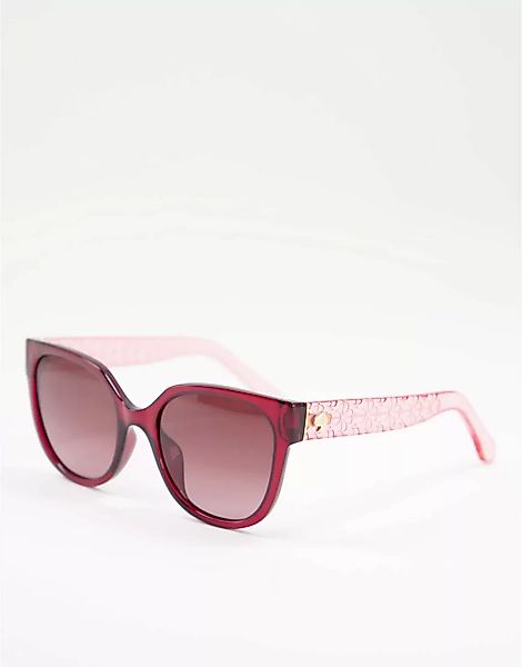 Kate Spade – Sonnenbrille mit eckigen Gläsern-Rot günstig online kaufen