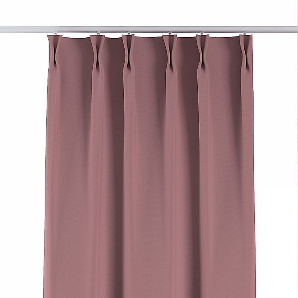 Vorhang mit flämischen 2-er Falten, altrosa, Cotton Panama (702-43) günstig online kaufen