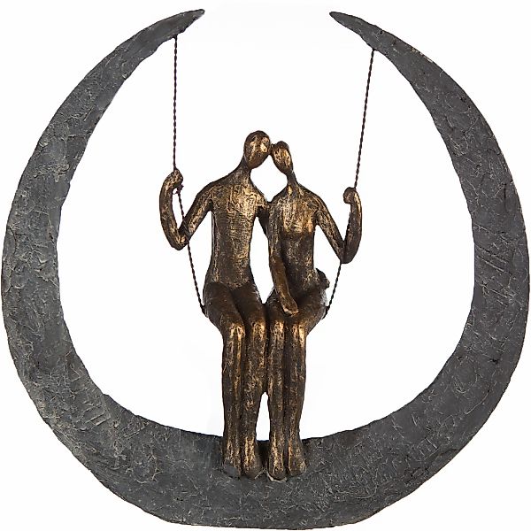 Casablanca by Gilde Dekofigur "Skulptur Swing, bronzefarben/grau", bronzefa günstig online kaufen