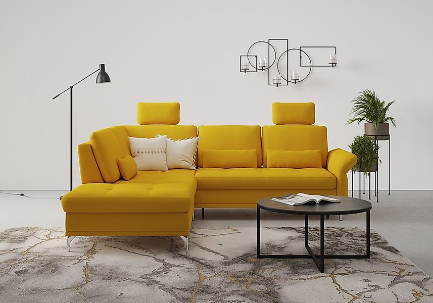 Home affaire Ecksofa "Palm Beach L-Form" Federkern, mit Sitztiefenverstellu günstig online kaufen