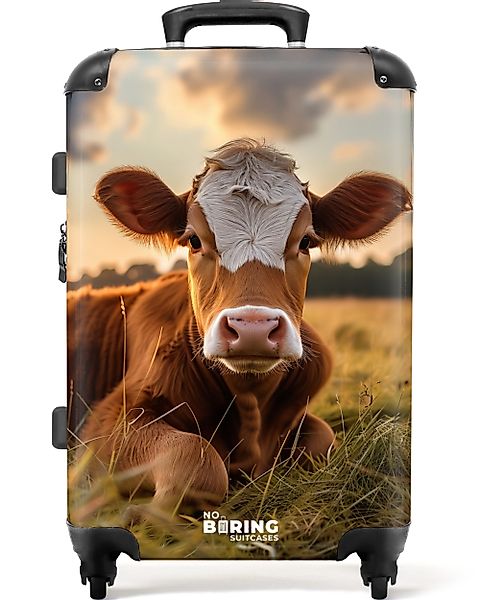 NoBoringSuitcases.com© Hartschalen-Trolley Kuh auf der Wiese günstig online kaufen
