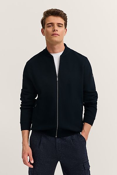 bugatti Sweatjacke Modern Fit mit Collegekragen günstig online kaufen