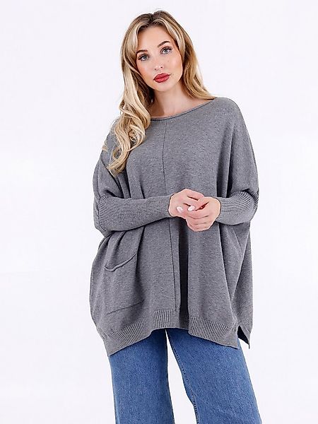 YC Fashion & Style Longpullover Oversized Strickpullover mit Taschen – One günstig online kaufen