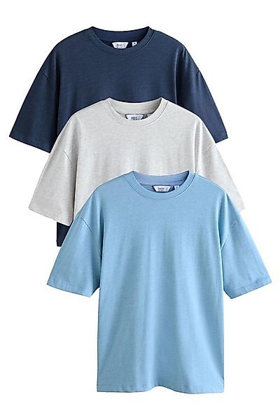 Next T-Shirt Schwere Relaxed Fit T-Shirts im 3er Pack (3-tlg) günstig online kaufen