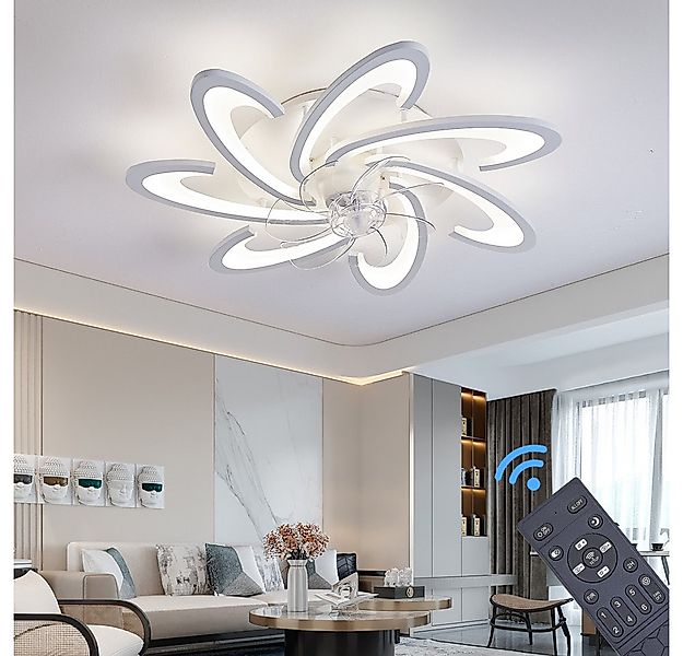 Eurohandisplay Deckenventilator Deckenventilator LED Beleuchtung Deckenlamp günstig online kaufen