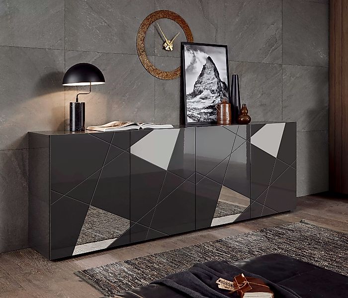 Sideboard mit 4 Türen - Weiß lackiert - CANTIANO günstig online kaufen