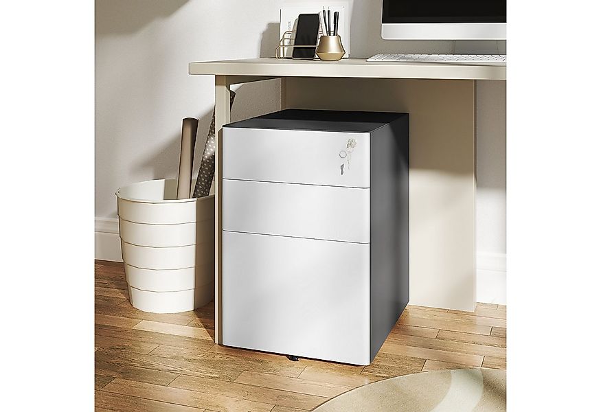 Vinsetto Rollcontainer mobiler Aktenschrank mit 3 Schubladen, (abschließbar günstig online kaufen