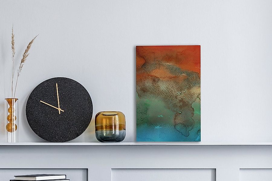 OneMillionCanvasses® Leinwandbild Wasserfarben - Orange - günstig online kaufen