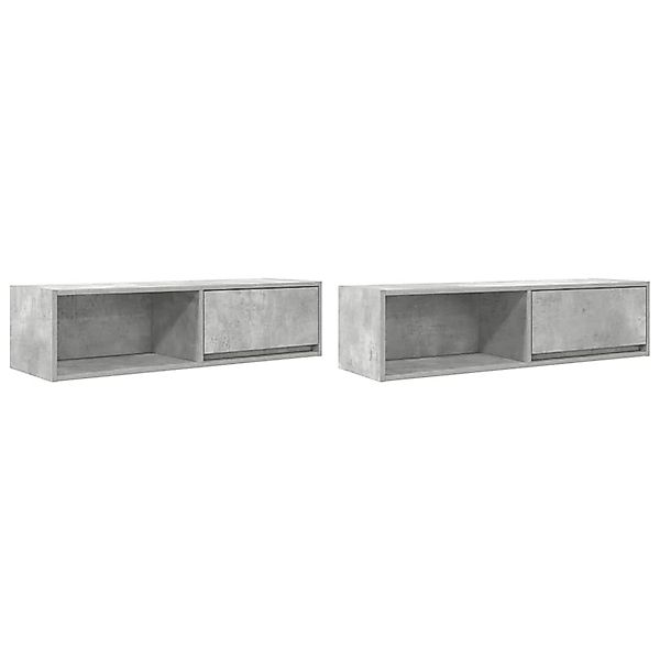vidaXL TV-Schränke 2 Stk Betongrau 100x31x25,5 cm Holzwerkstoff 861479 günstig online kaufen