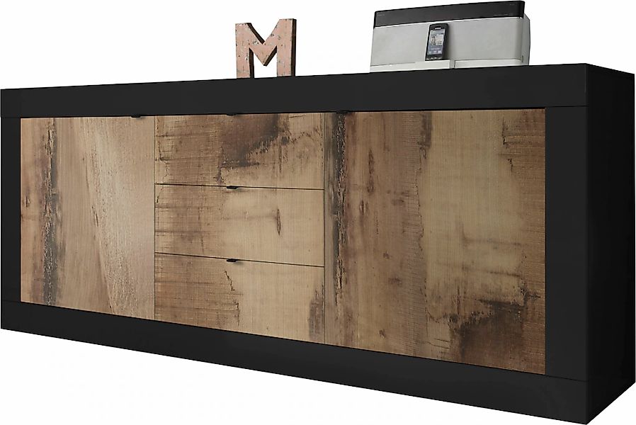 Home affaire Sideboard "Basic Breite 210 cm, Kommode 2 Türen, 3 Schubkästen günstig online kaufen
