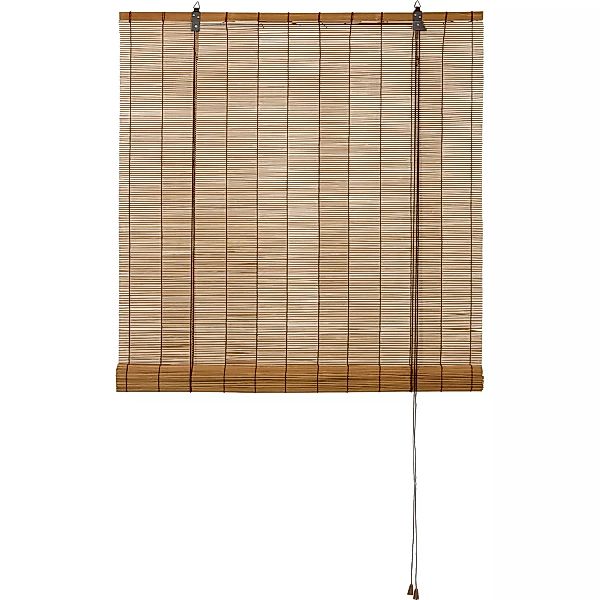 OBI Bambus-Raffrollo 100 cm x 160 cm Dunkle Eiche günstig online kaufen
