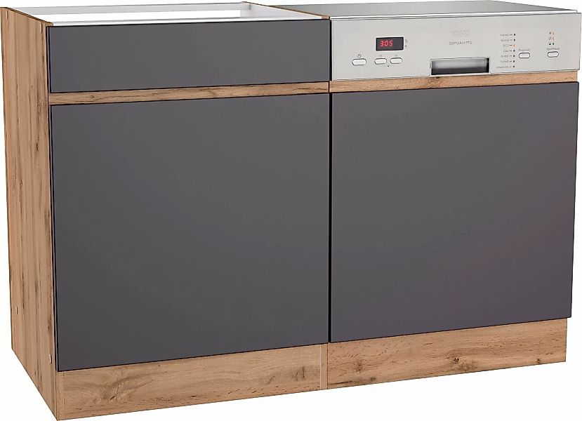 KOCHSTATION Spülenschrank "KS-Riesa", Breite 120 cm, MDF-Fronten günstig online kaufen