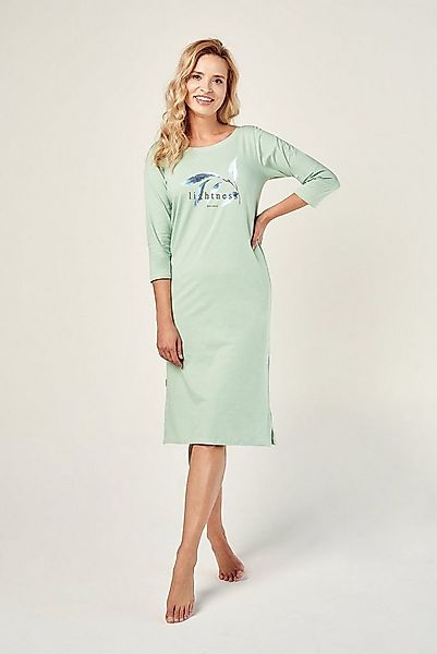 Mademoiselle Sommeil Nachthemd mit 3/4 Ärmeln und Motivdruck günstig online kaufen