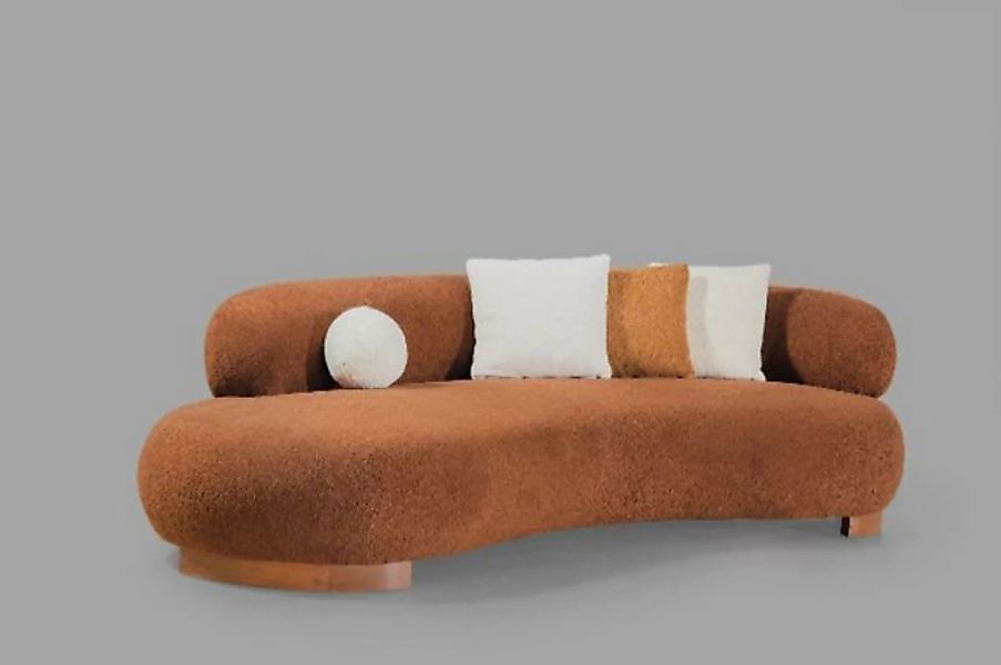 JVmoebel Sofa Braunes Dreisitzer Sofa: Gemütlichkeit in Eleganz EX-Brez, 1 günstig online kaufen