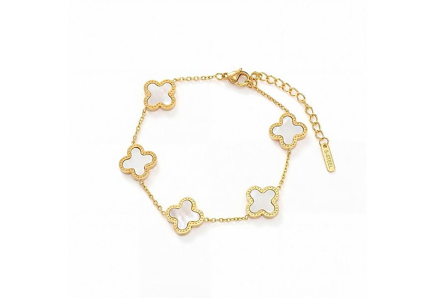 salazar.plus Gliederarmband Luxus Damen Armband Kleeblatt Gold Edelstahl ve günstig online kaufen