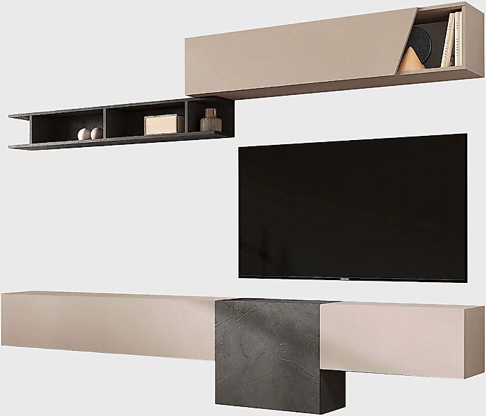 INOSIGN Wohnwand "Infinity, 5tlg. Breite 262 cm, moderne Mediawand" 5 Stk. günstig online kaufen