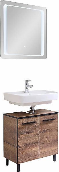 Saphir Badmöbel-Set "Quickset 374 Waschbeckenunterschrank mit LED-Spiegel" günstig online kaufen