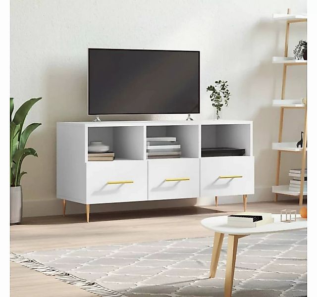 furnicato TV-Schrank Weiß 102x36x50 cm Holzwerkstoff günstig online kaufen