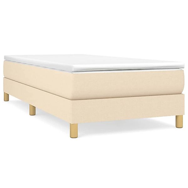 vidaXL Boxspringbett Creme 90x200 cm Stoff1379270 günstig online kaufen