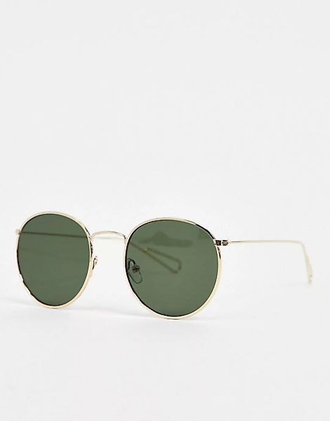 Weekday –Runde Sonnenbrille mit Goldrahmen-Mehrfarbig günstig online kaufen