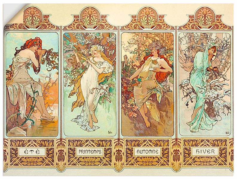 Artland Wandbild "Die vier Jahreszeiten, 1896", Gruppen & Familien, (1 St.) günstig online kaufen