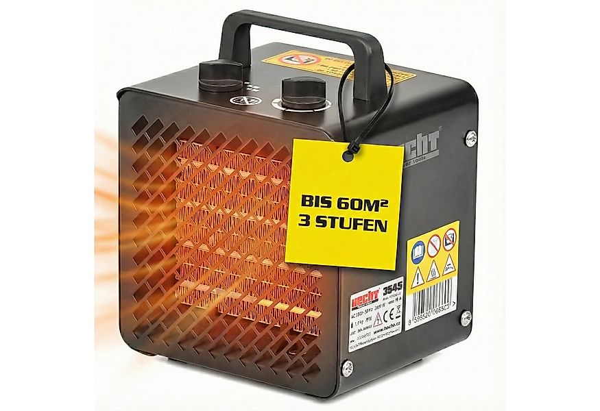 Hecht Keramikheizlüfter Elektro 2in1 Ventilator 3545, bis 60m², 3 Heizstufe günstig online kaufen