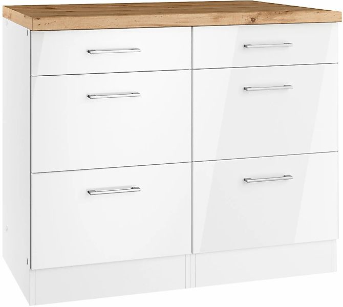 KOCHSTATION Unterschrank "KS-Milan" Auszugschrank 100 cm, matte oder hochgl günstig online kaufen