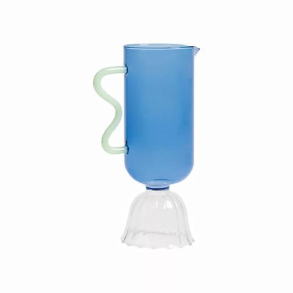 Karaffe Tulip glas blau / 0,7 L - & klevering - Blau günstig online kaufen