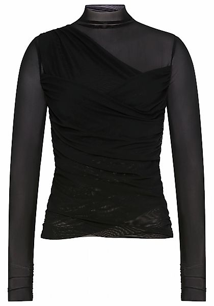 BOSS ORANGE Langarmshirt "Etulah Premium Damenmode" aus Mesh, Slim Fit günstig online kaufen