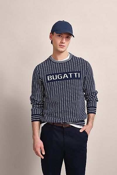 bugatti Strickpullover mit präsentem Logo-Print günstig online kaufen