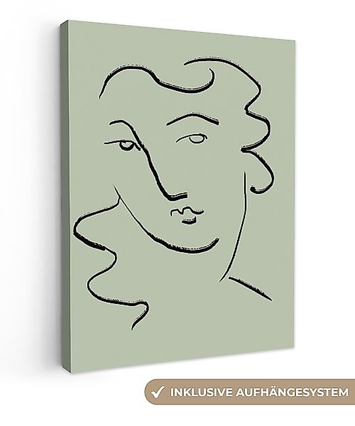OneMillionCanvasses® Leinwandbild Gesicht - Skizze - günstig online kaufen