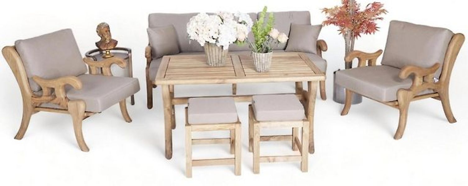 JVmoebel Gartensofa Garten Möbel Sofagarnitur 3+1+1 Sitzer Terrasse Stilvol günstig online kaufen