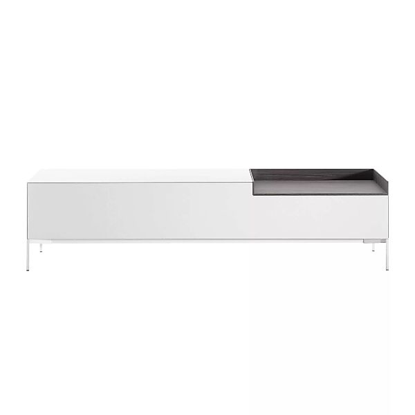 MDF Italia - Inmotion Sideboard - weiß/natur grau/matt lackiert/BxHxT 203x5 günstig online kaufen