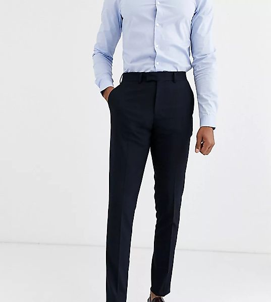 ASOS DESIGN Tall – Schmale Anzughose in Marineblau günstig online kaufen